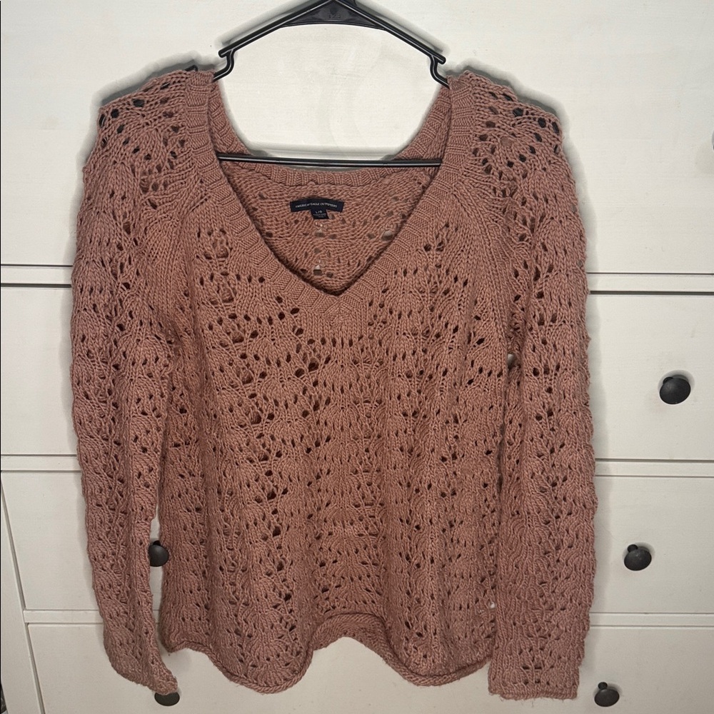 American Eagle Pink Knit Sweater